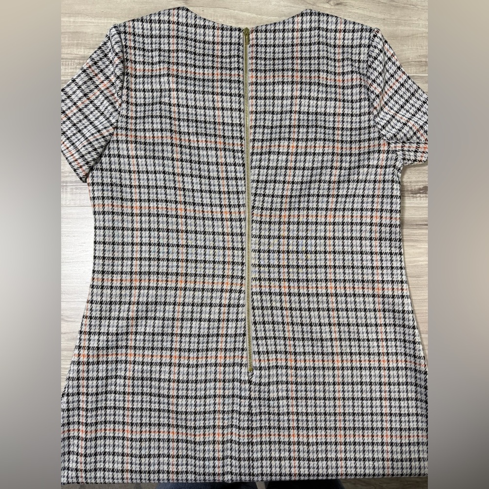 NWOT Calvin Klein Plaid Short Sleeve Dress - Picture 9 of 9